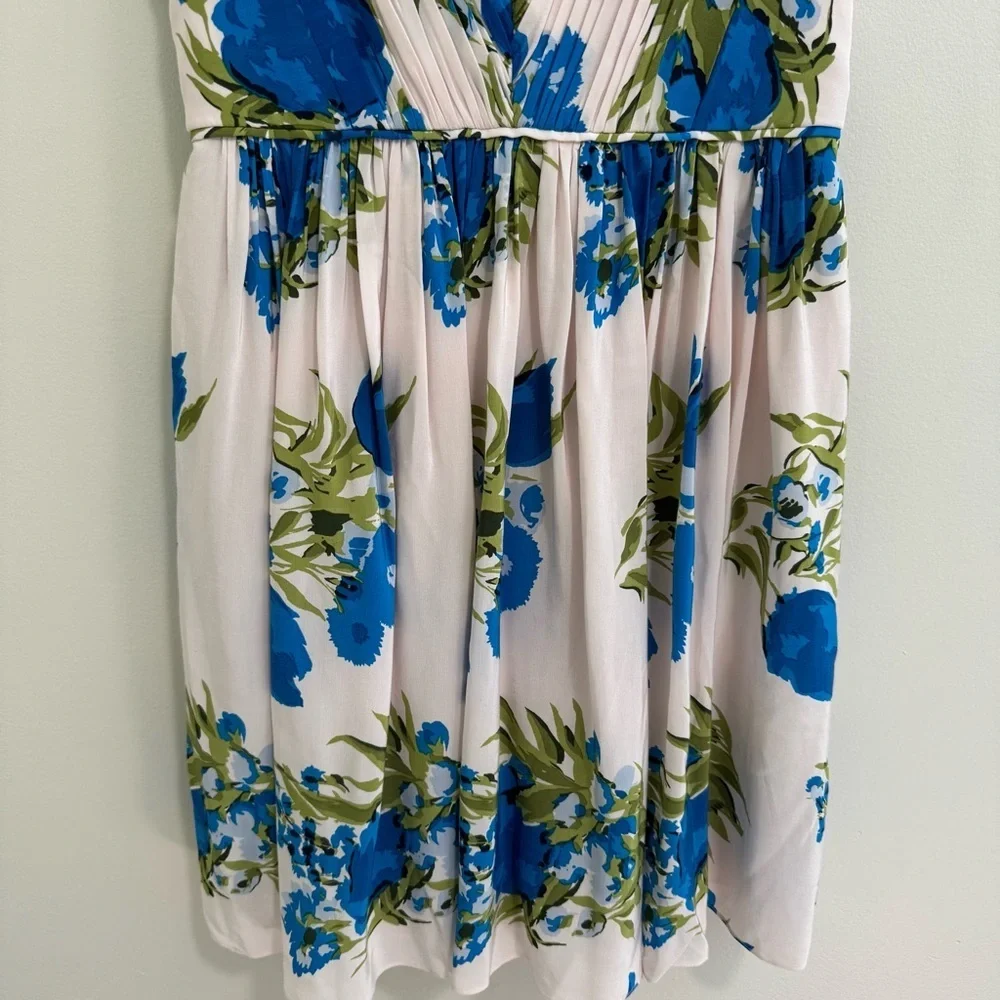 Boden Cream Floral Pleat Dress
